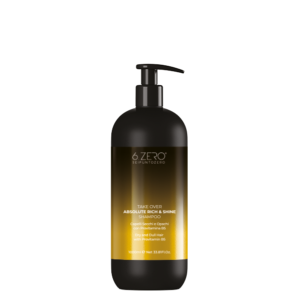 6Zero TAKE OVER – ABSOLUTE RICH &amp; SHINE Shampoo for dry and dull hair1000ml شامبو للشعر الجاف والباهت