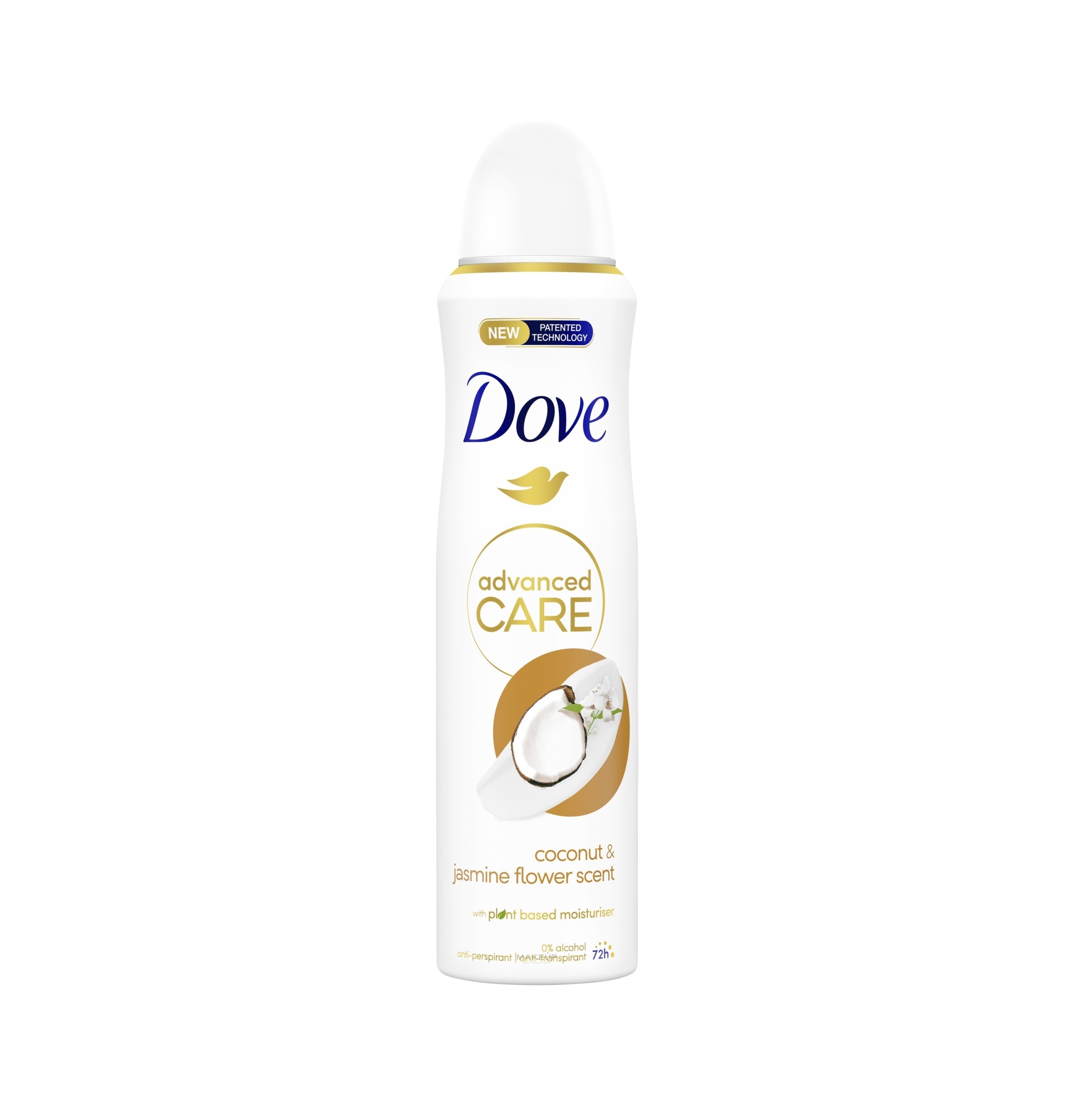 DOVE Spray Secrets Coconut & Jasmine Antiperspirant 72H Deo Spray, 250mlدوف سبراي مضاد للتعرق