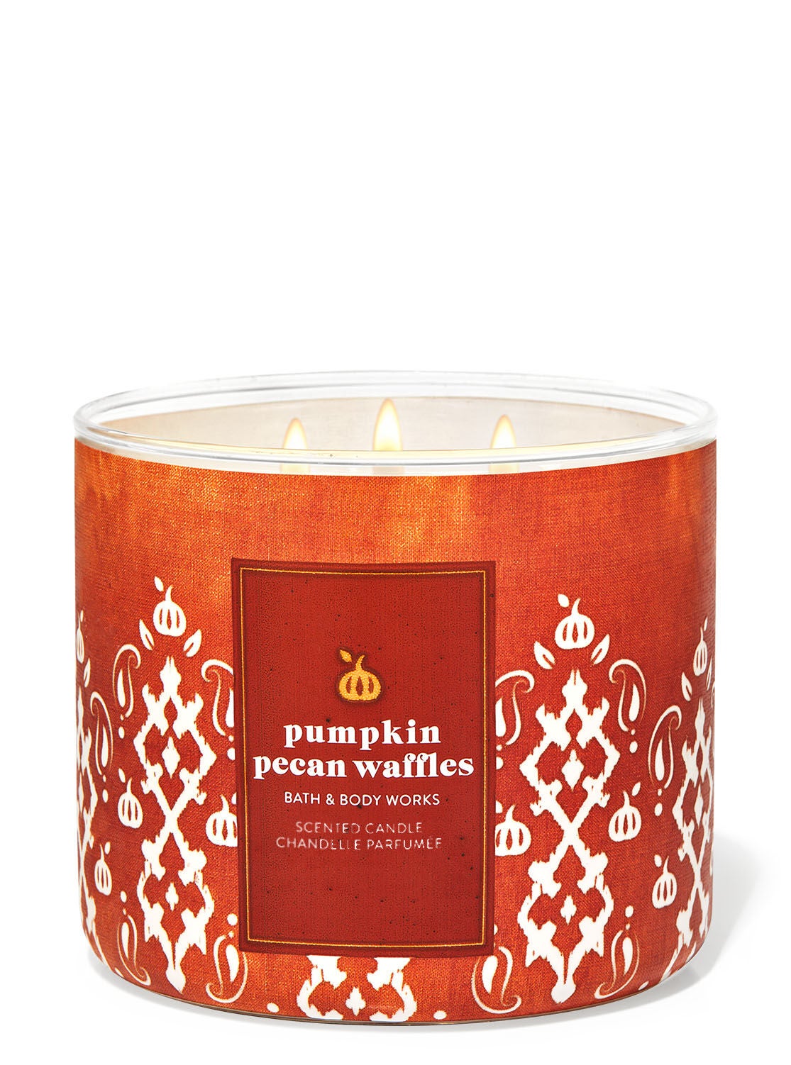 BATH AND BODY WORKS Pumpkin Pecan Waffles 3-Wick Candle شمعة معطرة