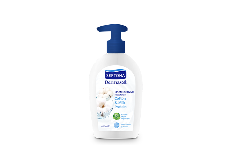 Septona Cotton & Milk protein Hand Wash 400ml سبتونا جل منظف لليد