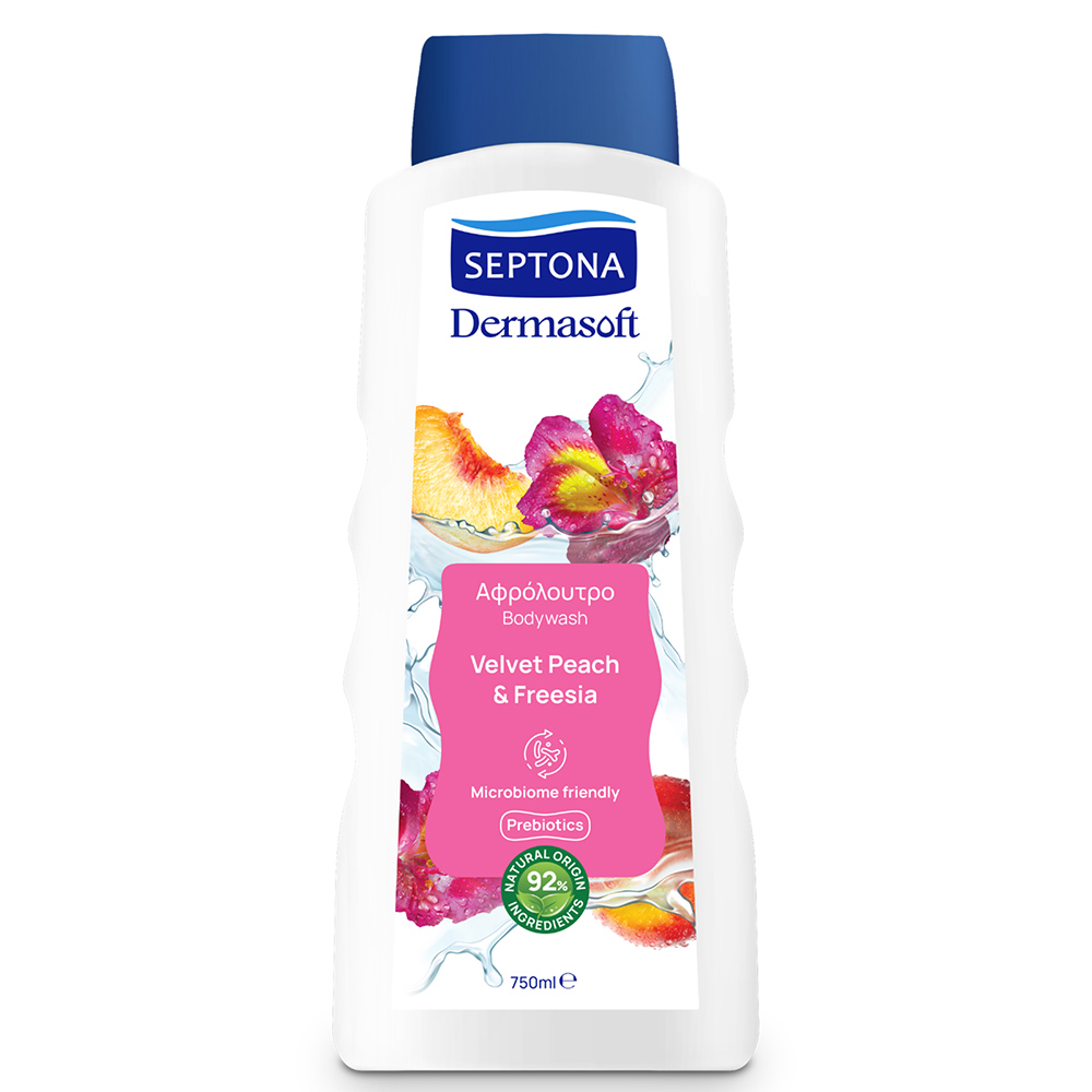 Septona Dermasoft Showergel Peach & Freesia 750Ml سبتونا جل أستحمام للجسم