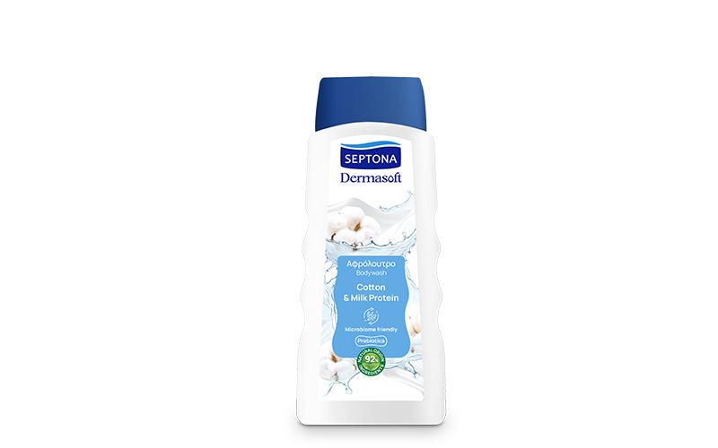 Septona Dermasoft Showergel Cotton & Milk Protein 400Ml سبتونا جل أستحمام للجسم