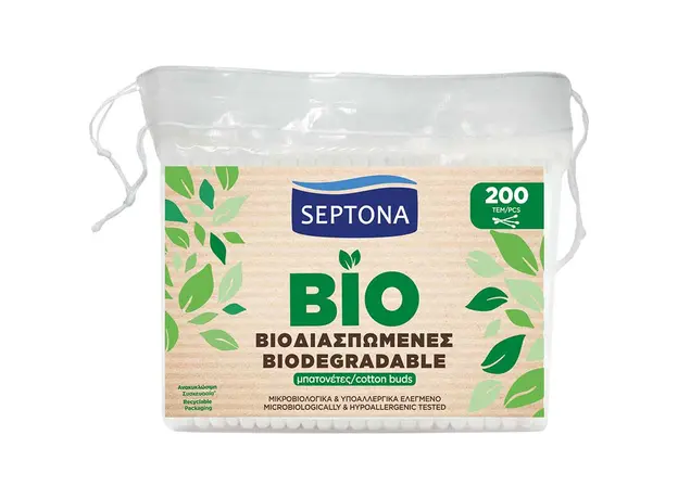 SEPTONA Biodegradable cotton buds 200pcs سبتونا أعواد قطنية لتنظيف الأذن