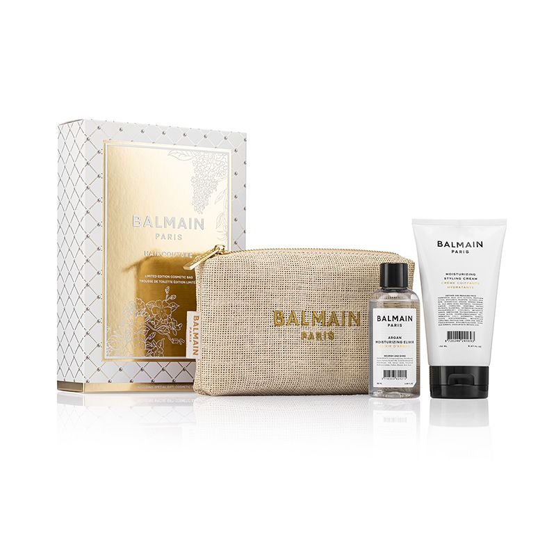 BALMAIN Limited Edition Cosmetic Bag مجموعة العناية بالشعر