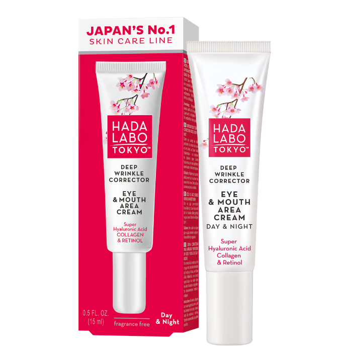 HADA LABO DEEP WRINKLE CORRECTOR EYE & MOUTH AREA CREAM 15ML هادا لابو كريم حول الفم و العين