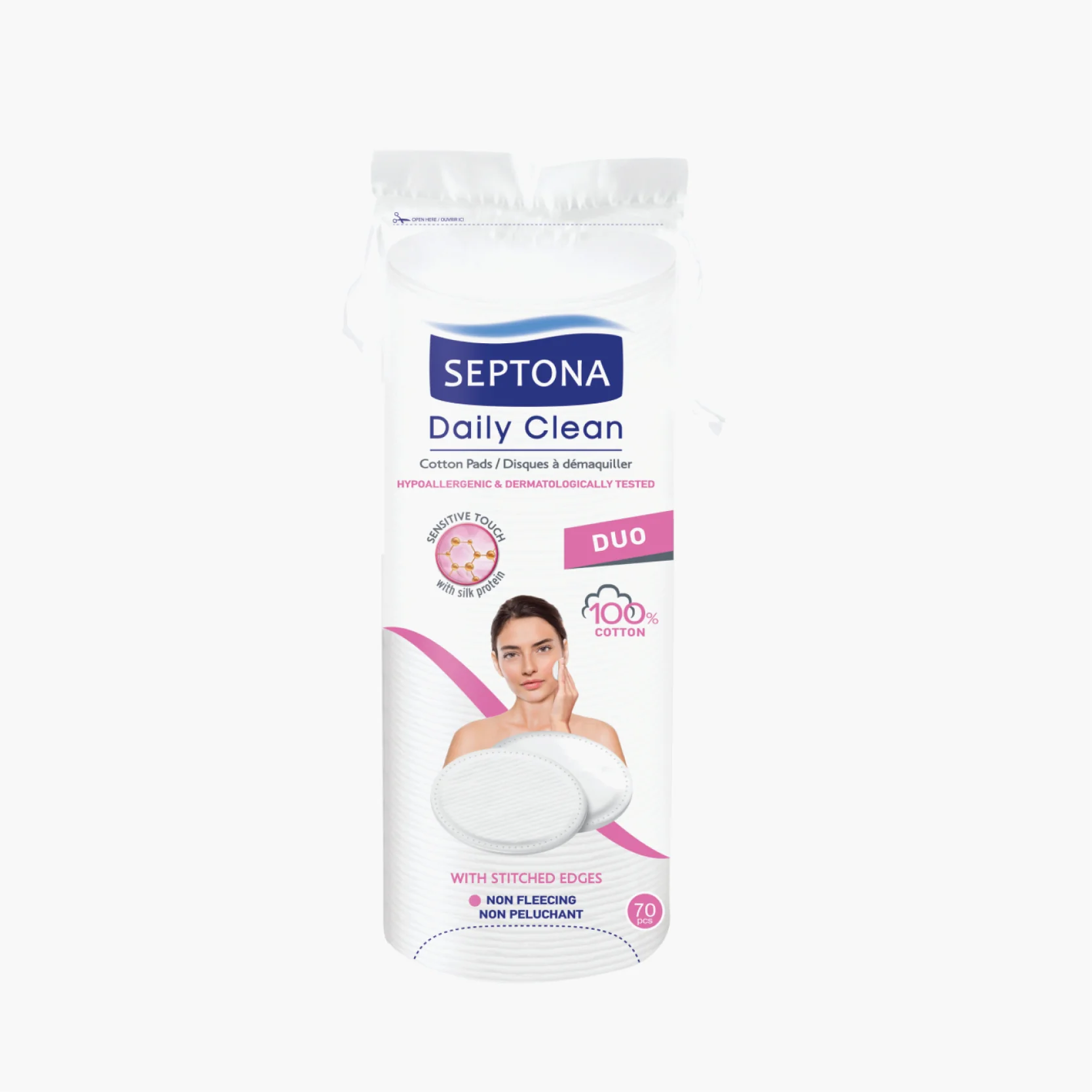 Septona Oval Cotton Pads 70 Pieces سيبتونا بادات قطنية