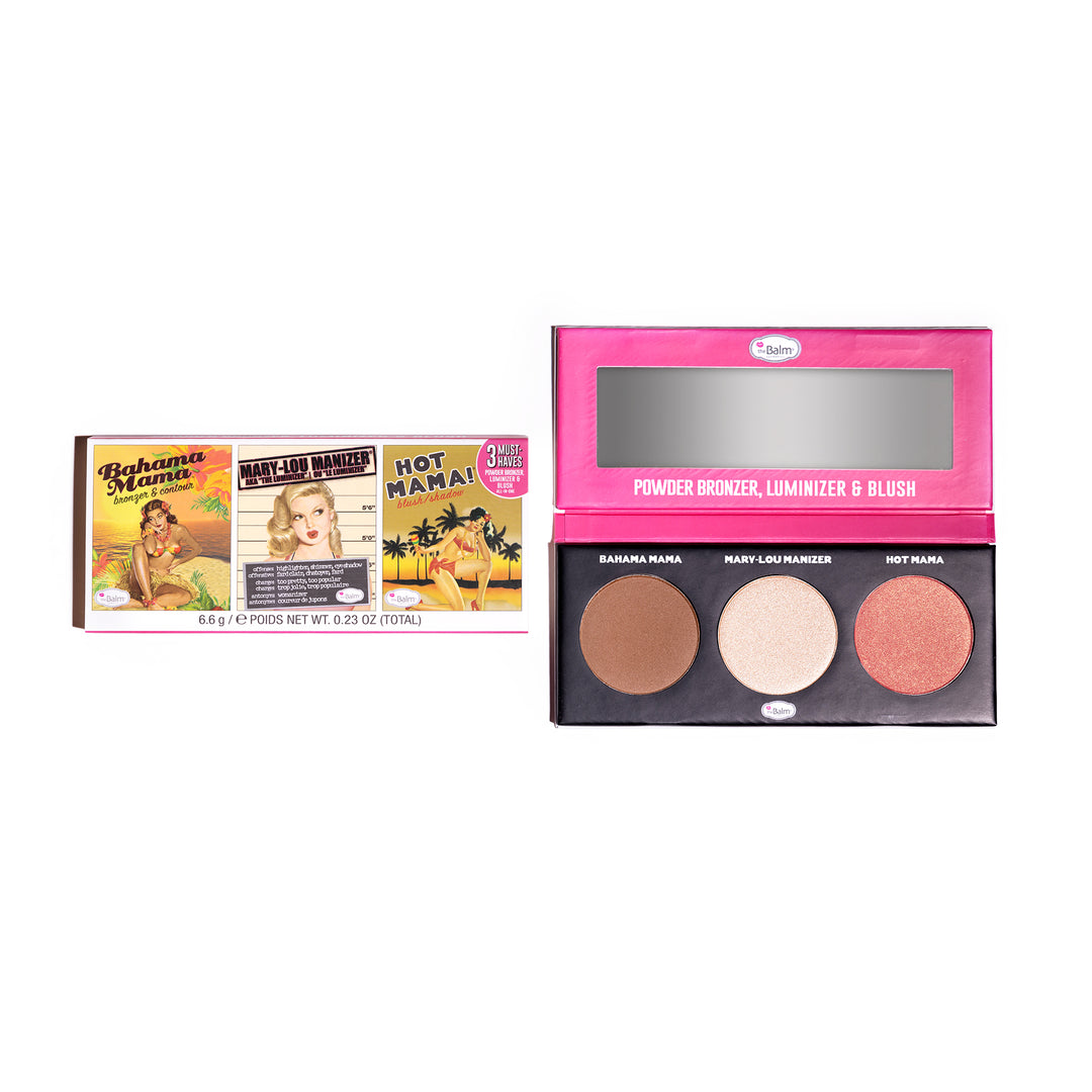 THE BALM MUST HAVES POWDER TRIO ذا بالم باليت تحديد البشرة المتكامل
