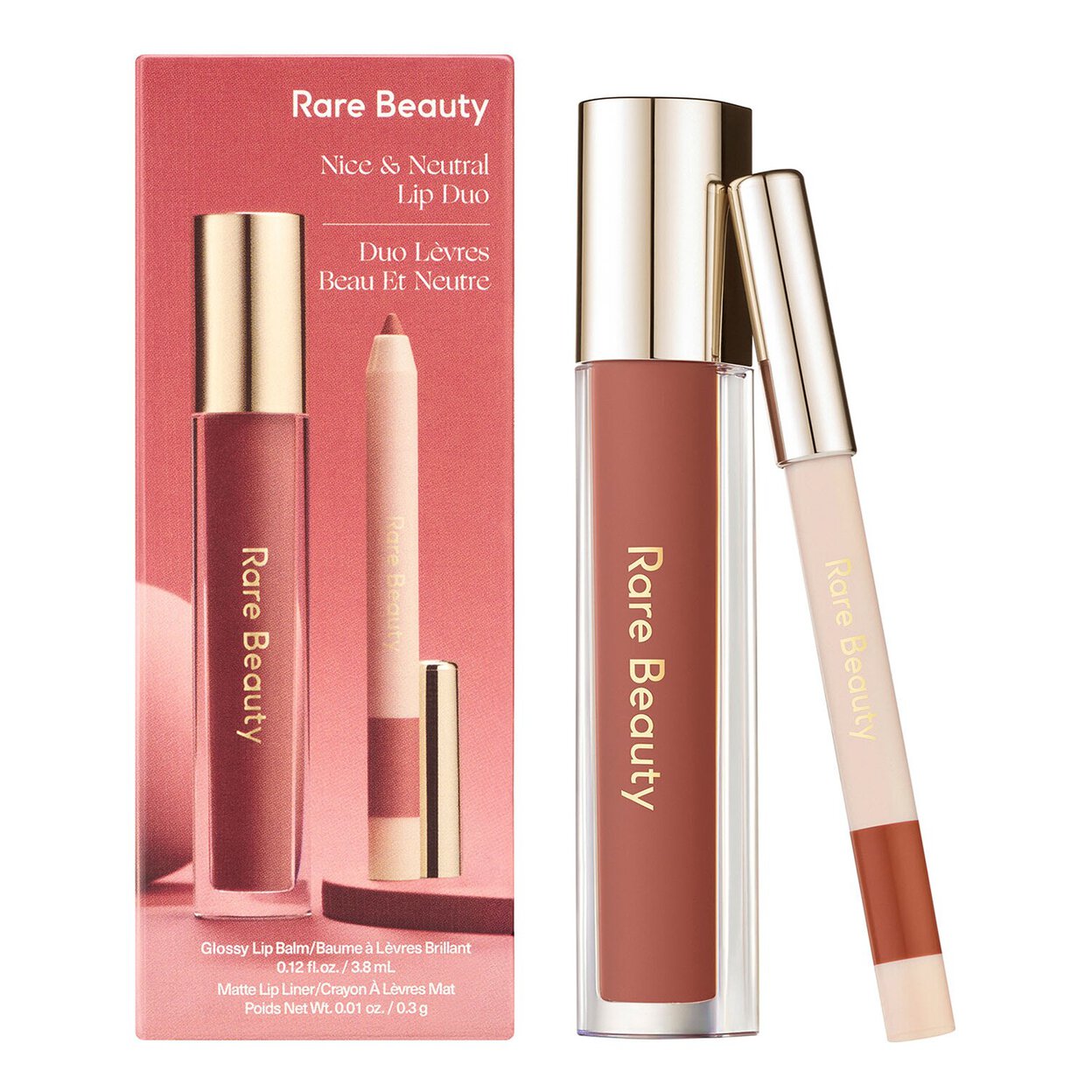 RARE BEAUTY Nice & Neutral Lip Duo رير بيوتي مجموعة أحمر شفاه