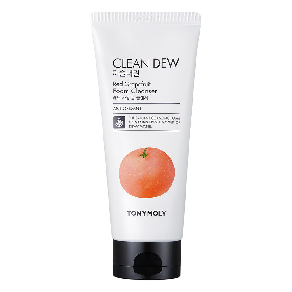 TONYMOLY Clean dew foam cleanser Red Grapefruit  180ml  غسول الوجه بالجريب فروت الأحمر
