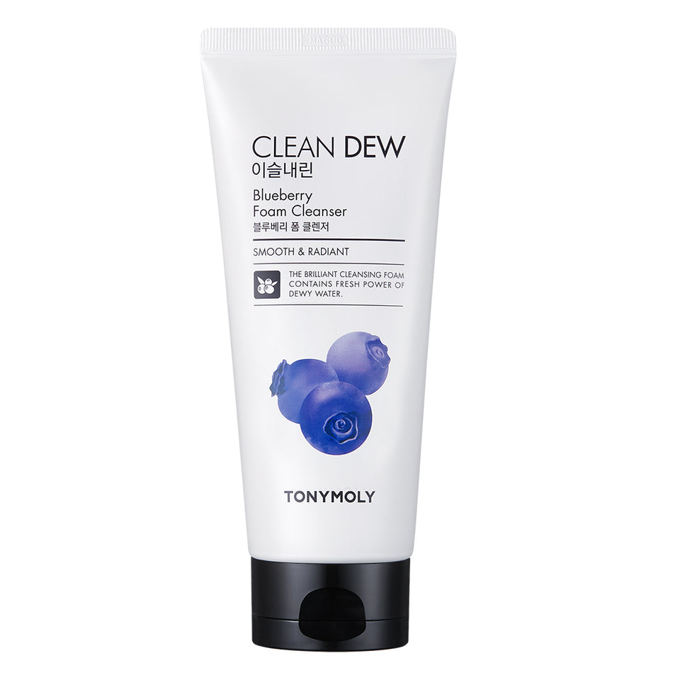 TONYMOLY Clean dew foam cleanser Blueberry 180ml  غسول الوجه بخلاصة التوت الأزرق