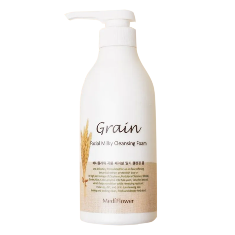MEDIFLOWER Grain Facial Milky Cleansing Foam غسول حليبي للبشرة