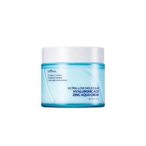 [Isntree] Ultra-Low Molecular Hyaluronic Acid Zinc Aqua Cream 80ml  كريم حمض الهيالورونيك المائي منخفض الوزن الجزيئي للغاية مع الزنك
