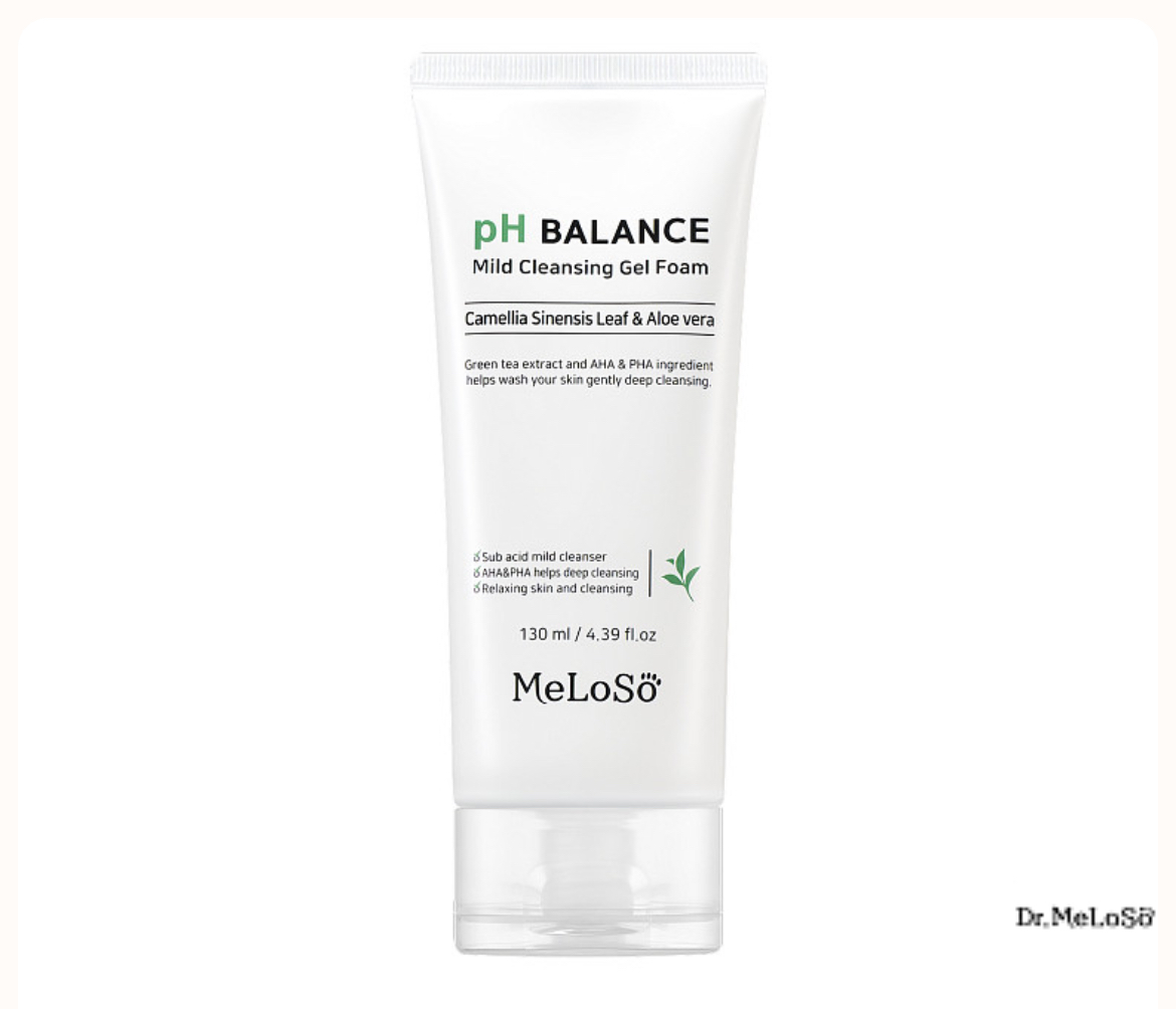 MeLoSo Cleansing foam for face with camellia and aloe extract / pH Balance  رغوة تنظيف الوجه من ميلوسو بخلاصة الكاميليا والصبار