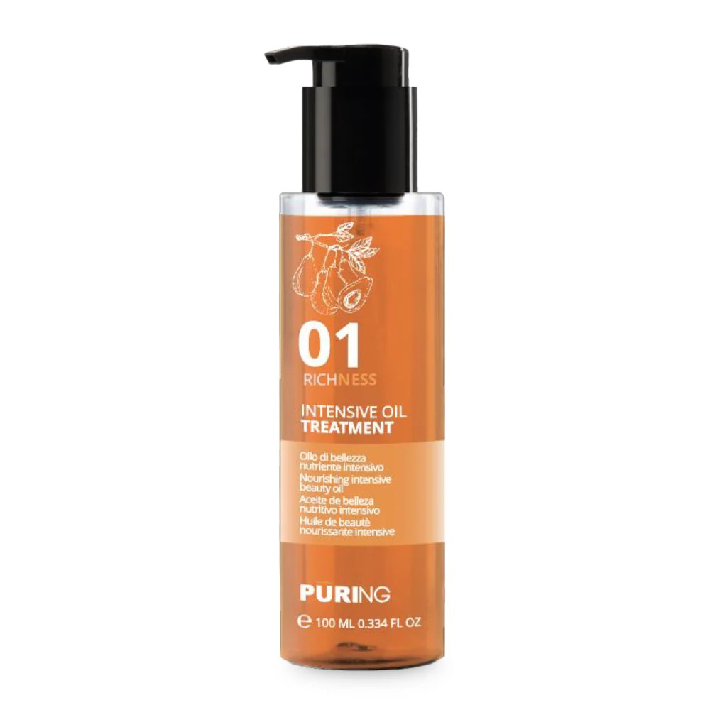 PURING 01 Richness Intensive Oil Treatment dry and treated hair 100ml زيت بيورنج 01 ريتشنيس المكثف للعناية بالشعر الجاف والمعالج