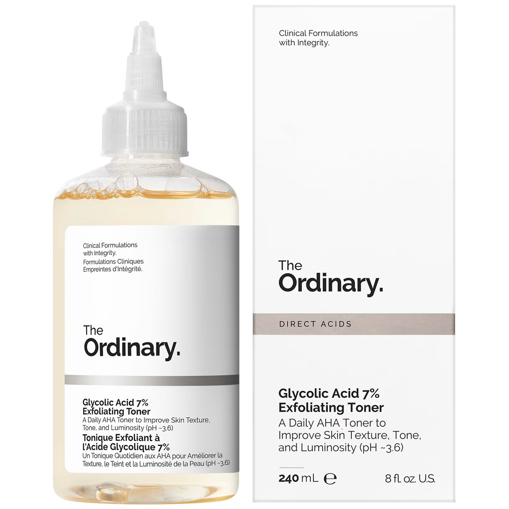 THE ORDINARY Glycolic Acid 7% Exfoliating Toner 240ml تونر مقشر بحمض الجليكوليك