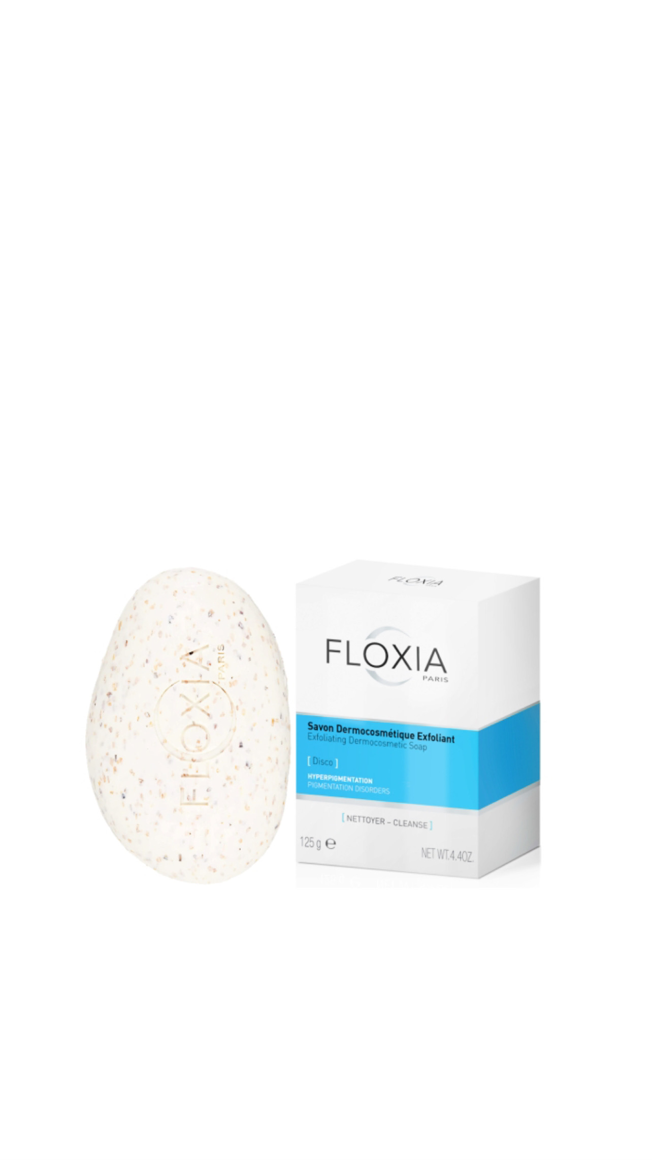 FLOXIA Exfoliating Dermocosmetic Soap – 125 grams فلوكسيا صابونة منظفة للبشرة