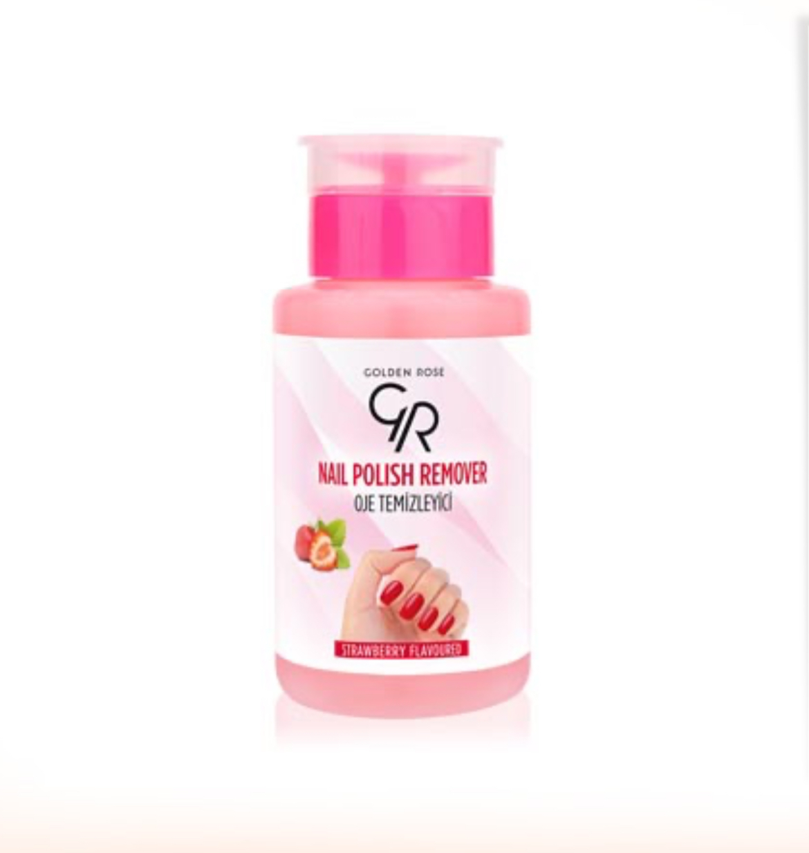 GOLDEN ROSE Nail Polish Remover (Strawberry Flavoured - Pump) غولدن روز مزيل طلاء اظافر