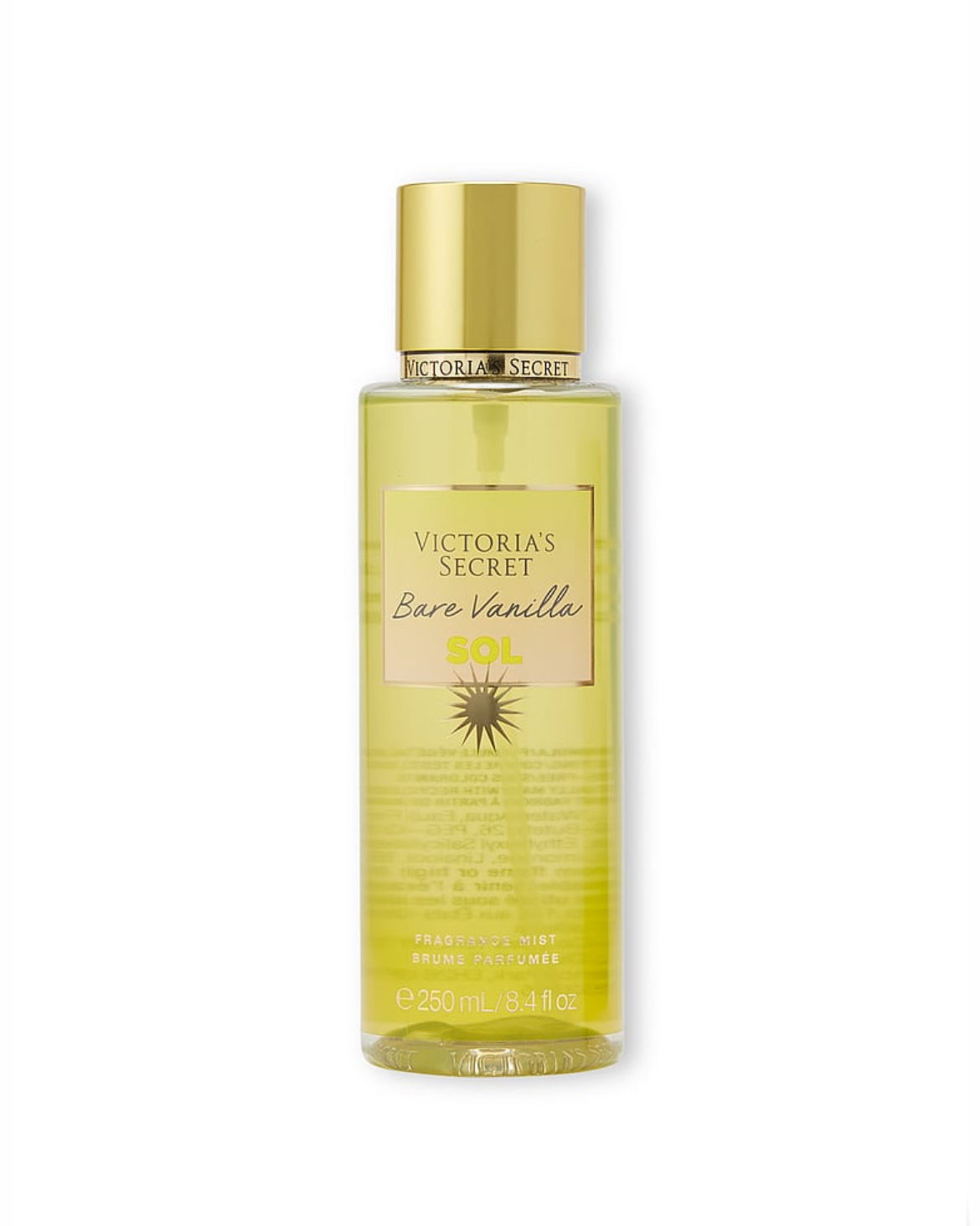 VICTORIA'S SECRET Bare Vanilla Sol Body Mist for women and men 250ml فيكتوريا سيكرت مست معطر