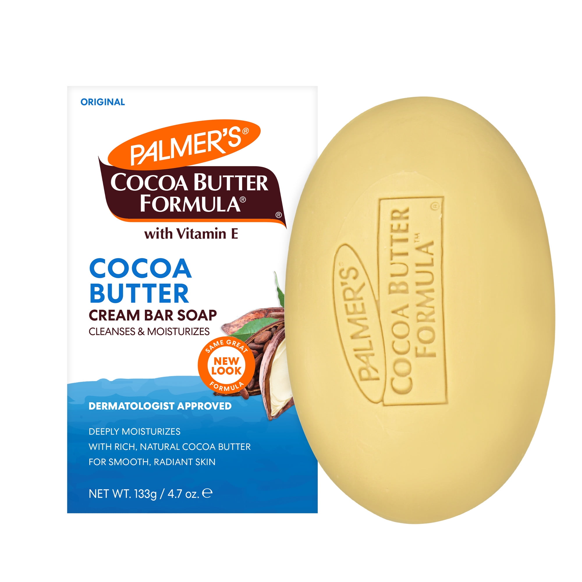Palmer's Cocoa Butter Formula with Vitamin E, Daily Skin Therapy Cream Soap تركيبة زبدة الكاكاو من بالمرز مع فيتامين هـ، صابون كريم العلاج اليومي للبشر