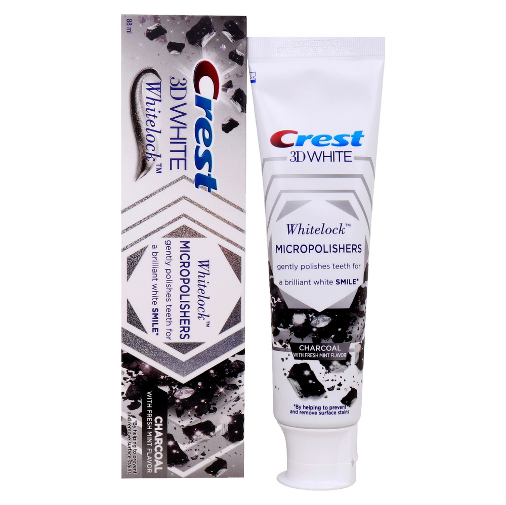 CREST 3D White Whitelock Micropolishers Charcoal With Fresh Mint Toothpaste كرست معجون أسنان