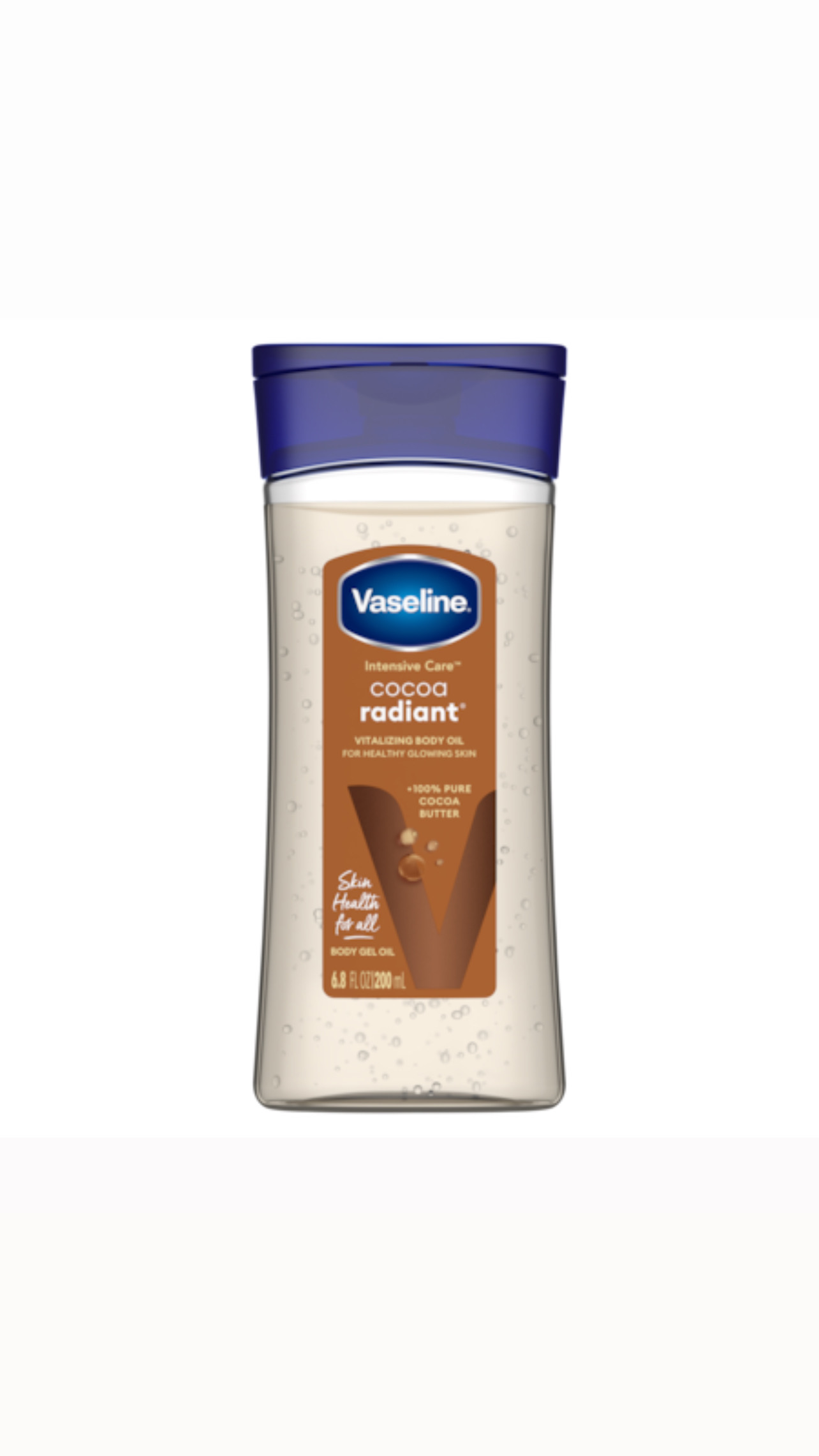 VASELINE® INTENSIVE CARE™ COCOA RADIANT GEL OIL 200ml فازلين زيت جل الكاكاو المتألق للعناية بالجسم