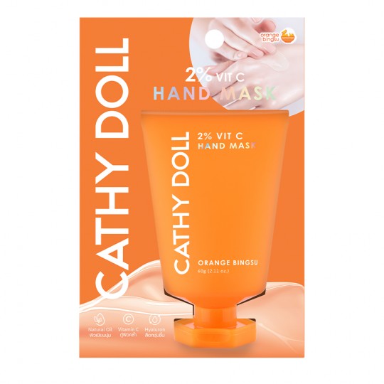 CATHY DOLL HYALURON HAND MASK 2% Hand Mask - ORANGE BINGSU 60G كاثي دول ماسك لليد