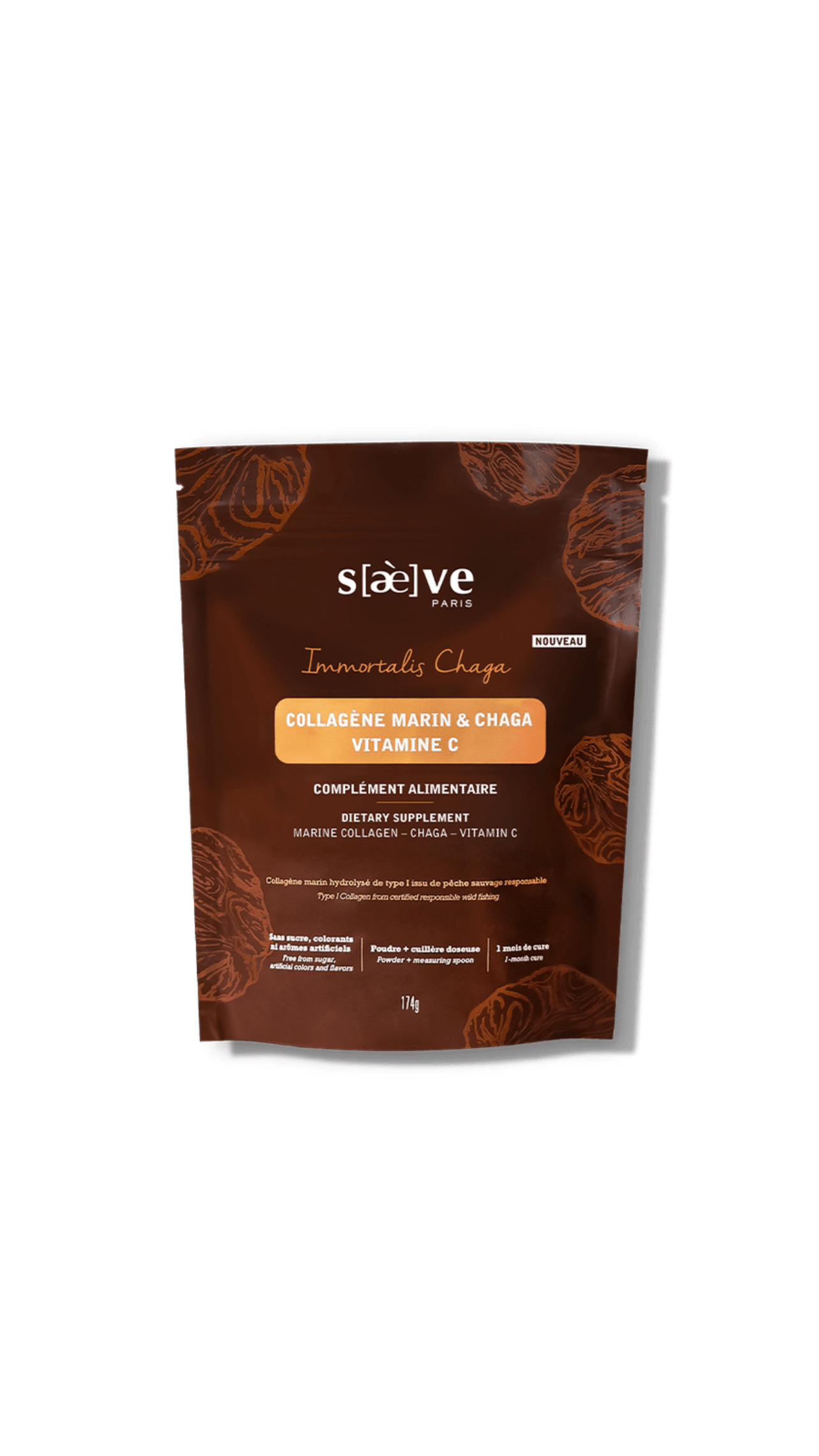 SAEVE Food Supplement Marine Collagen – Chaga – Vitamin C مكمل غذائي الكولاجين البحري - شاجا - فيتامين سي