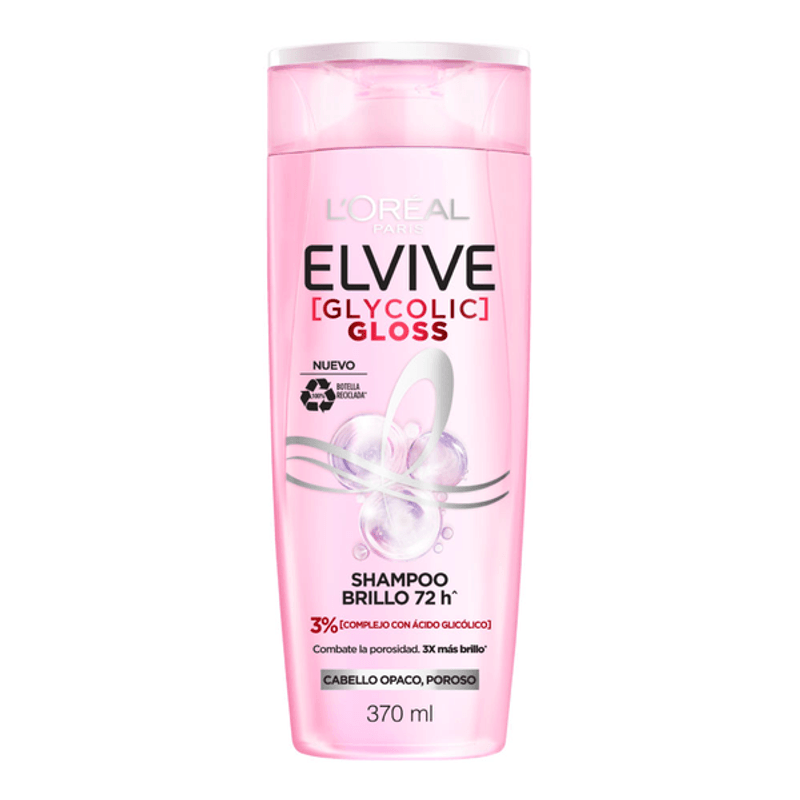 LOREAL PARIS Elvive GLYCOLIC GLOSS SHAMPOO 370ml شامبو جليكوليك غلوس