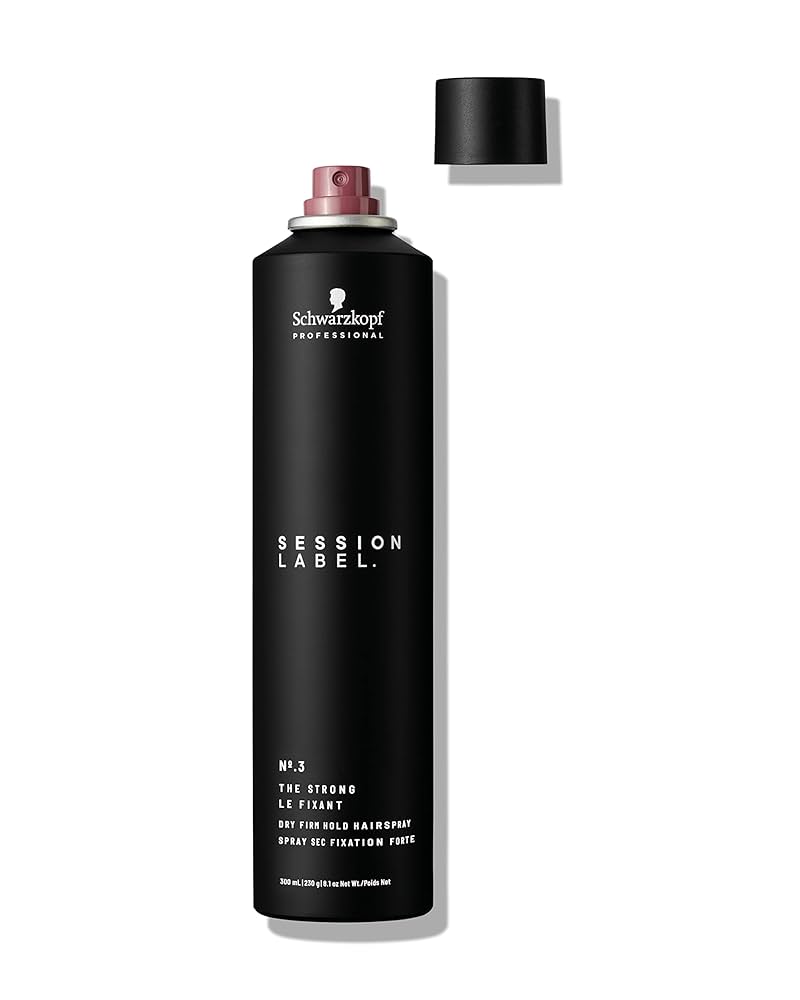Schwarzkopf Session Label, The Strong, Dry Firm Hold Hairspray شوارزكوف سيشن ليبل، مثبت الشعر القوي والجاف