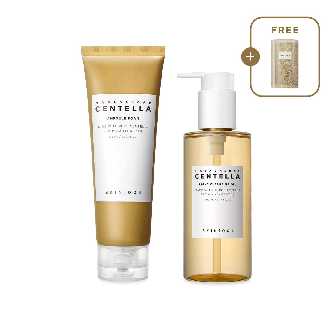 SKIN1004 MADAGASCAR CENTELLA Double Cleansing Duo مدغشقر سينتيلا ثنائي التنظيف مجموعة تنظيف مزدوجة فعّالة