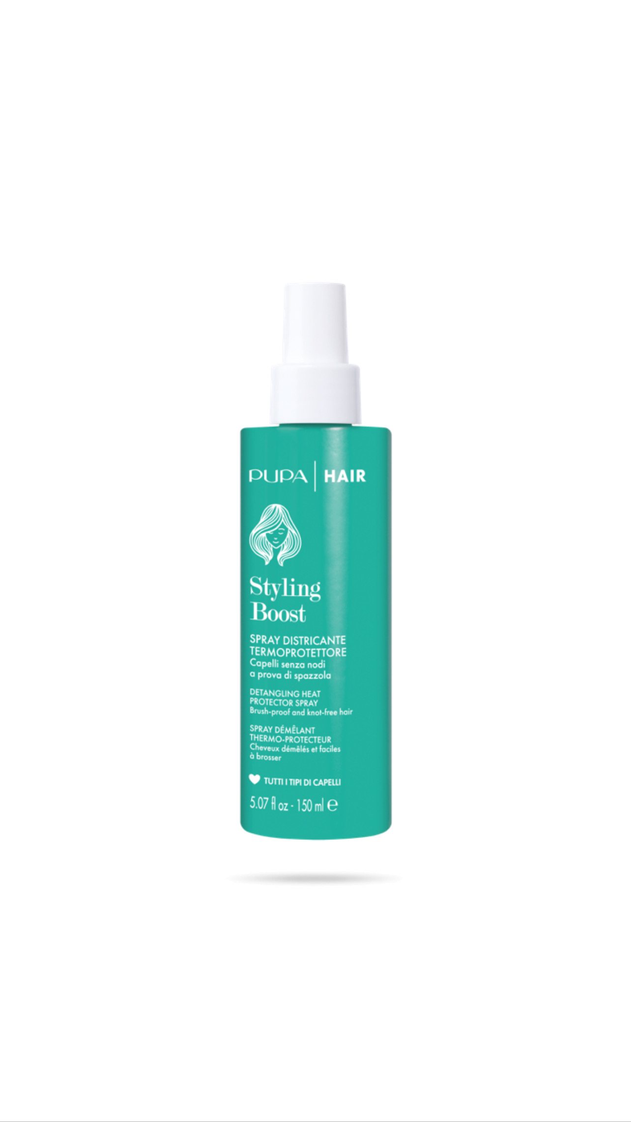 PUPA styling boost Detangling Heat Protector Spray 150ml بوبا بخاخ حماية الشعر من الحرارة لفك التشابك