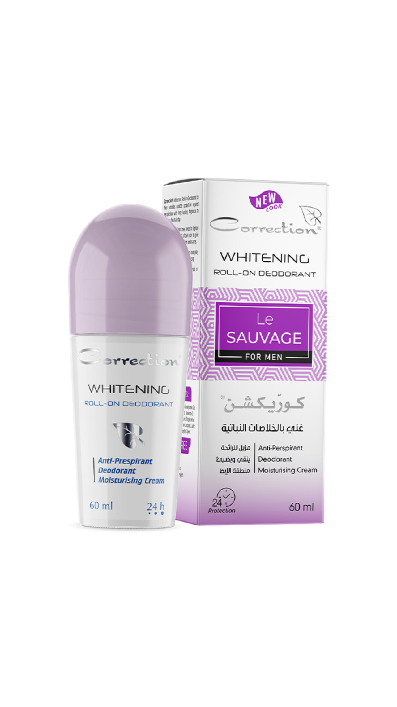 Correction Whitening Roll-on Deodorant Le Sauvage 60ml كوركشن رول مضاد للتعرق