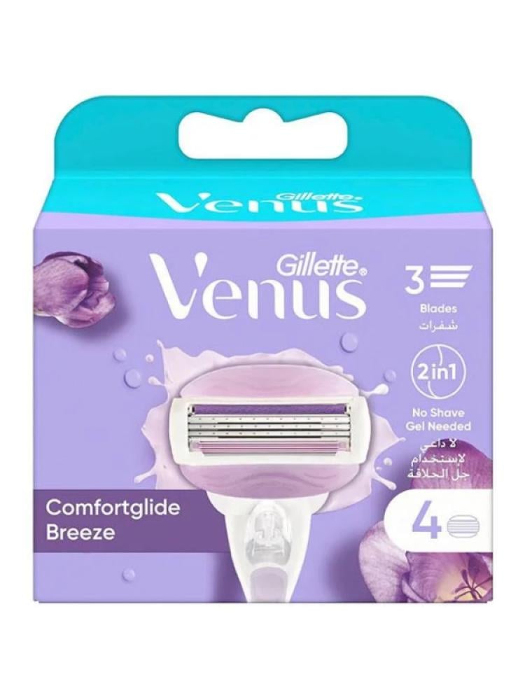 Gillette Venus Breeze Women's Razor Blade Refill - 4 Count جيليت ڤينوس شفرات نسائية