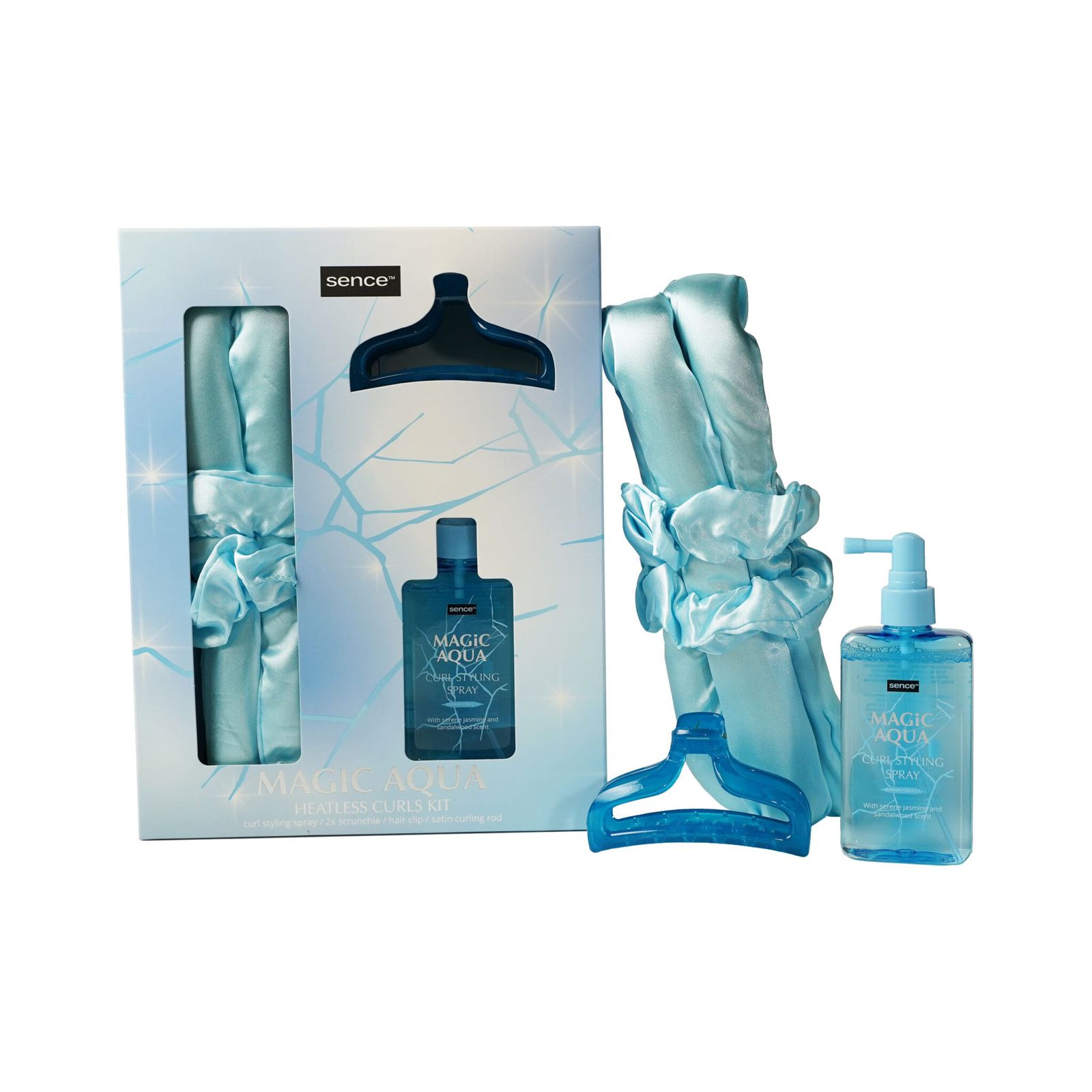 SENCE BEAUTY MAGIC AQUA HEATLESS CURLS KIT SET مجموعة لتجعيد الشعر