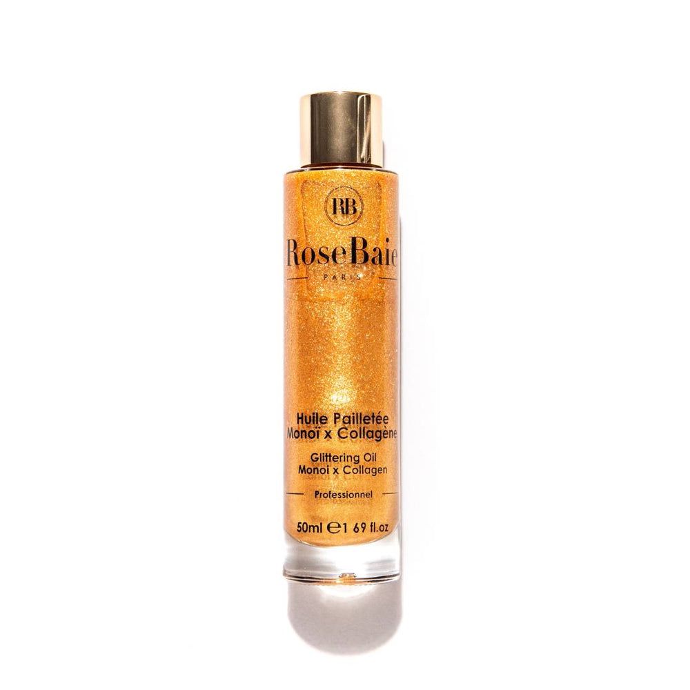 ROSEBAIE HUILE PAILLETEE MONOI X COLLAGEN 50ml زيت لامع للبشرة والشعر