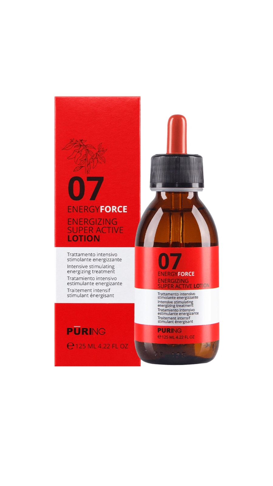 PURING 07 ENERGYFORCE ENERGIZING SUPER ACTIVE LOTION 125ml لوشن مقوي محفز لنمو الشعر