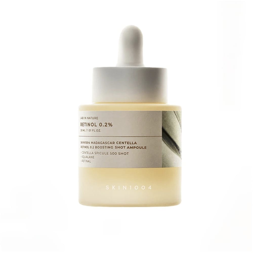 SKIN1004 MADAGASCAR CENTELLA Retinol 0.2 Boosting Shot Ampoule 30ml مدغشقر سينتيلا سيروم يعزز المرونة يعالج الحاجز الخارجي للبشرة