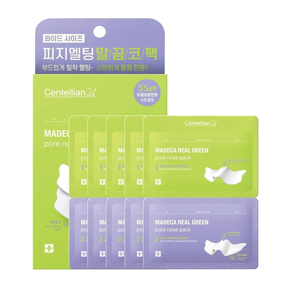 CENTELLIAN 24 Madeca Real Green Pore Nose&nbsp;Patch-5 sheets ماسكات ورقية للانف