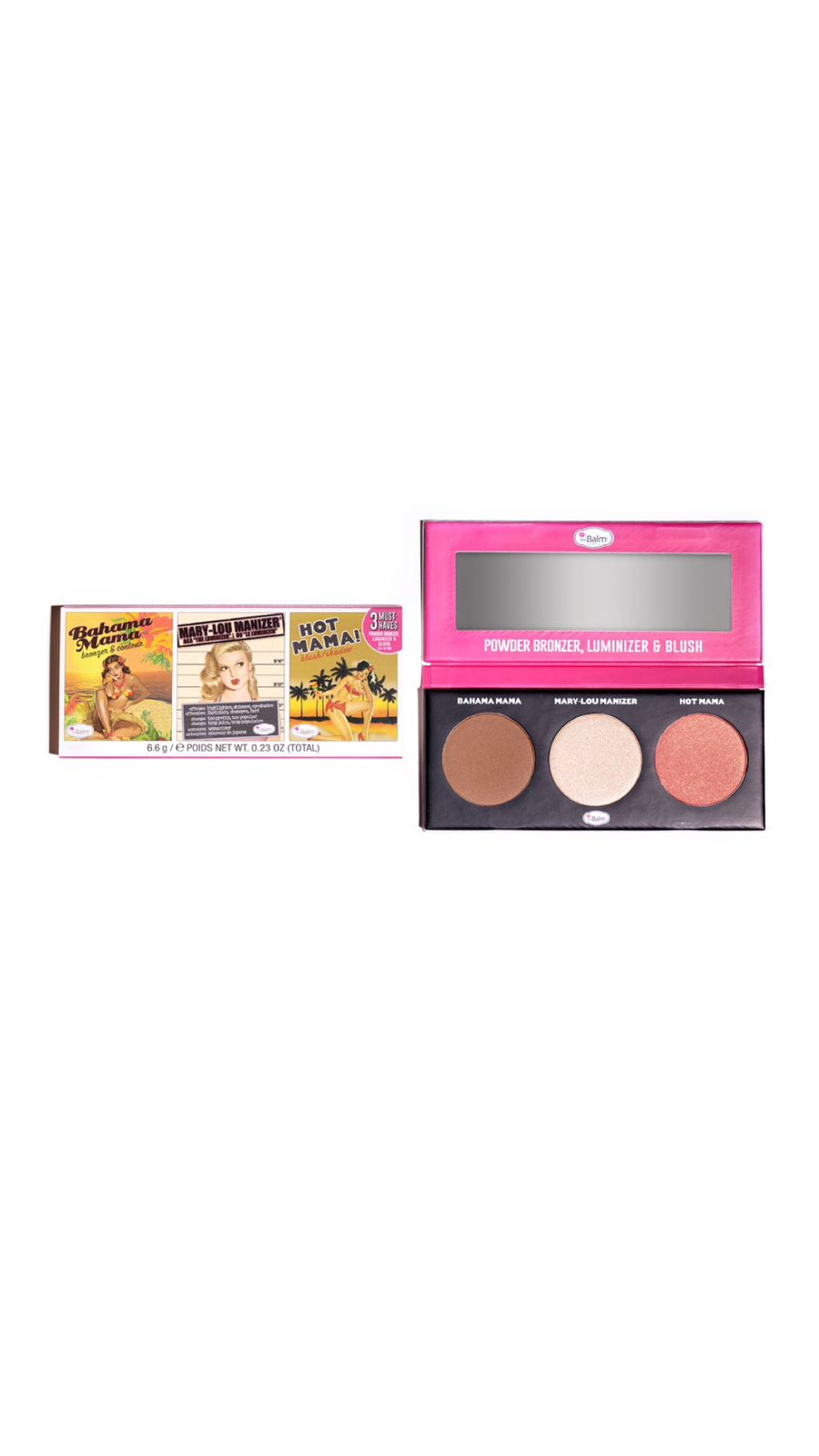 THE BALM MUST HAVES POWDER TRIO باليت مكياج للوجه متعدد الاستخدامات من ذا بالم
