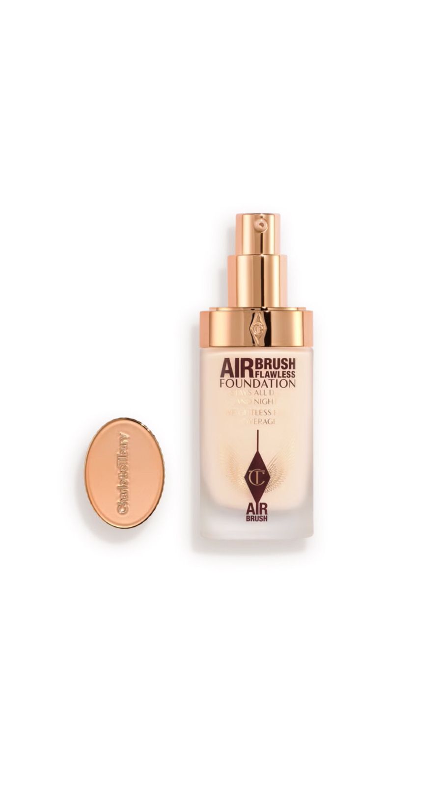 CHARLOTTE TILBURY AIRBRUSH FLAWLESS FOUNDATION فاونديشن للبشرة بتغطية عالية من تشارلوت