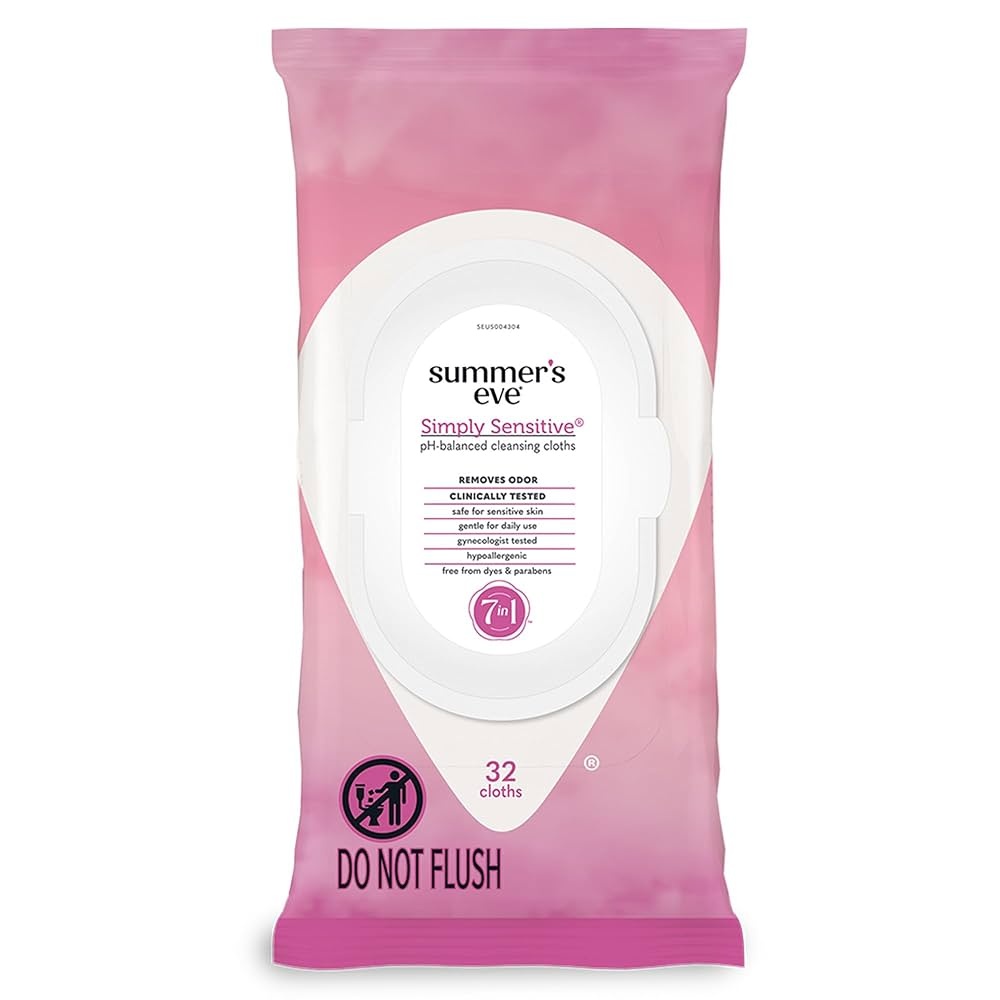 SUMMERS EVE simply sensitive cleansing cloths 32 CLOTH سمر ايف مناديل مطهرة للمناطق الحساسة