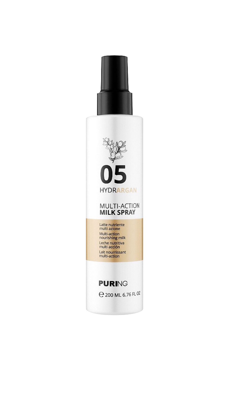 PURING 05 HYDRARGAN MULTI-ACTION MILK SPRAY 200ml بخاخ حليبي للشعر الجاف من بيورنك