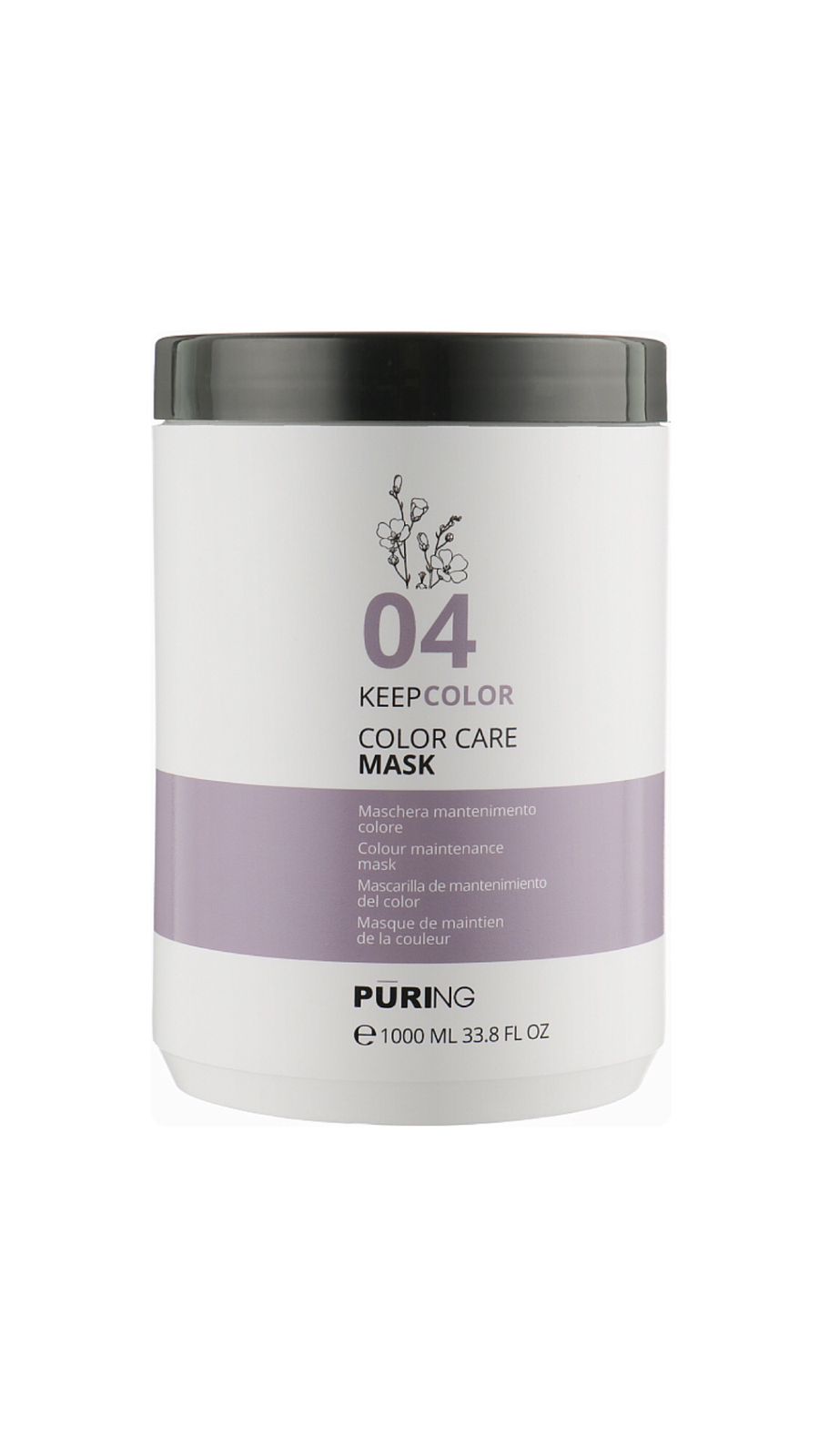 PURING 04 KEEPCOLOR COLOR CARE MASK 1000ml ماسك للعناية بالشعر المصبوغ من بيورنك