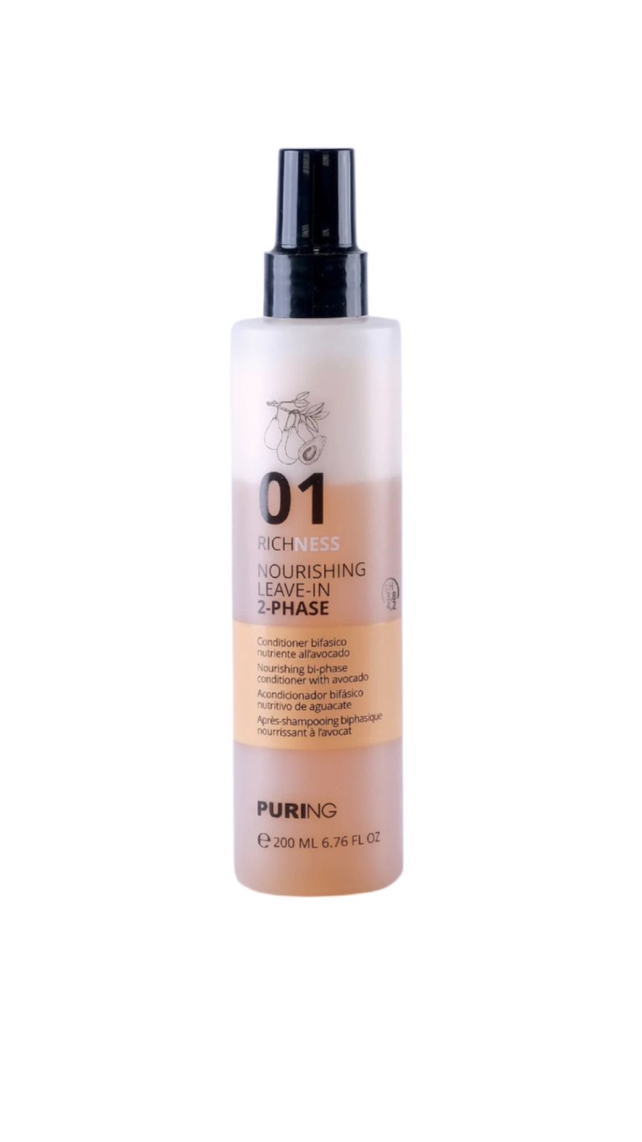 PURING RICHNESS 01 NOURISHING LEAVE-IN 2-PHASE 200ml ليف إن مغذي ومرطب للشعر الجاف من بيورنك
