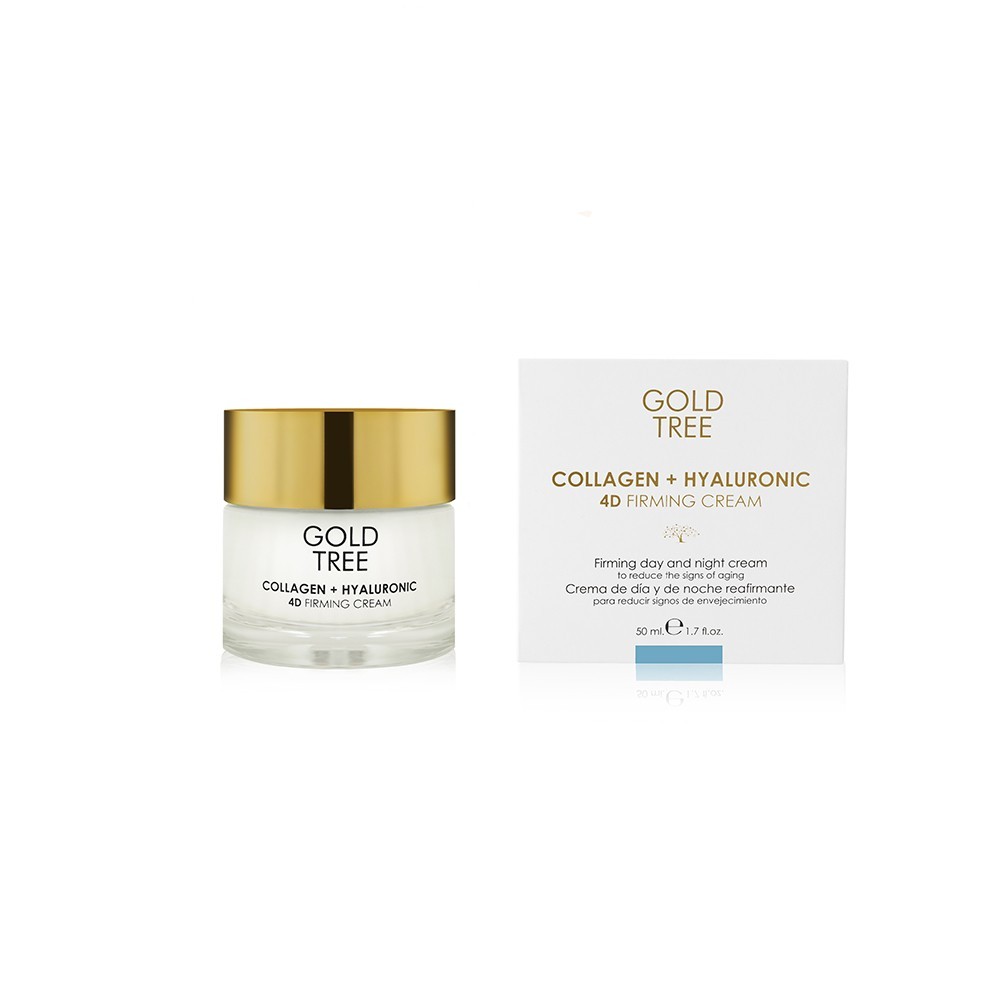 GOLD TREE COLLAGEN + HYALURONIC 4D FIRMING CREAM 50ml كولد تري كريم يساعد على شد وتنعيم البشرة بمفعول الكولاجين والهيالورونيك
