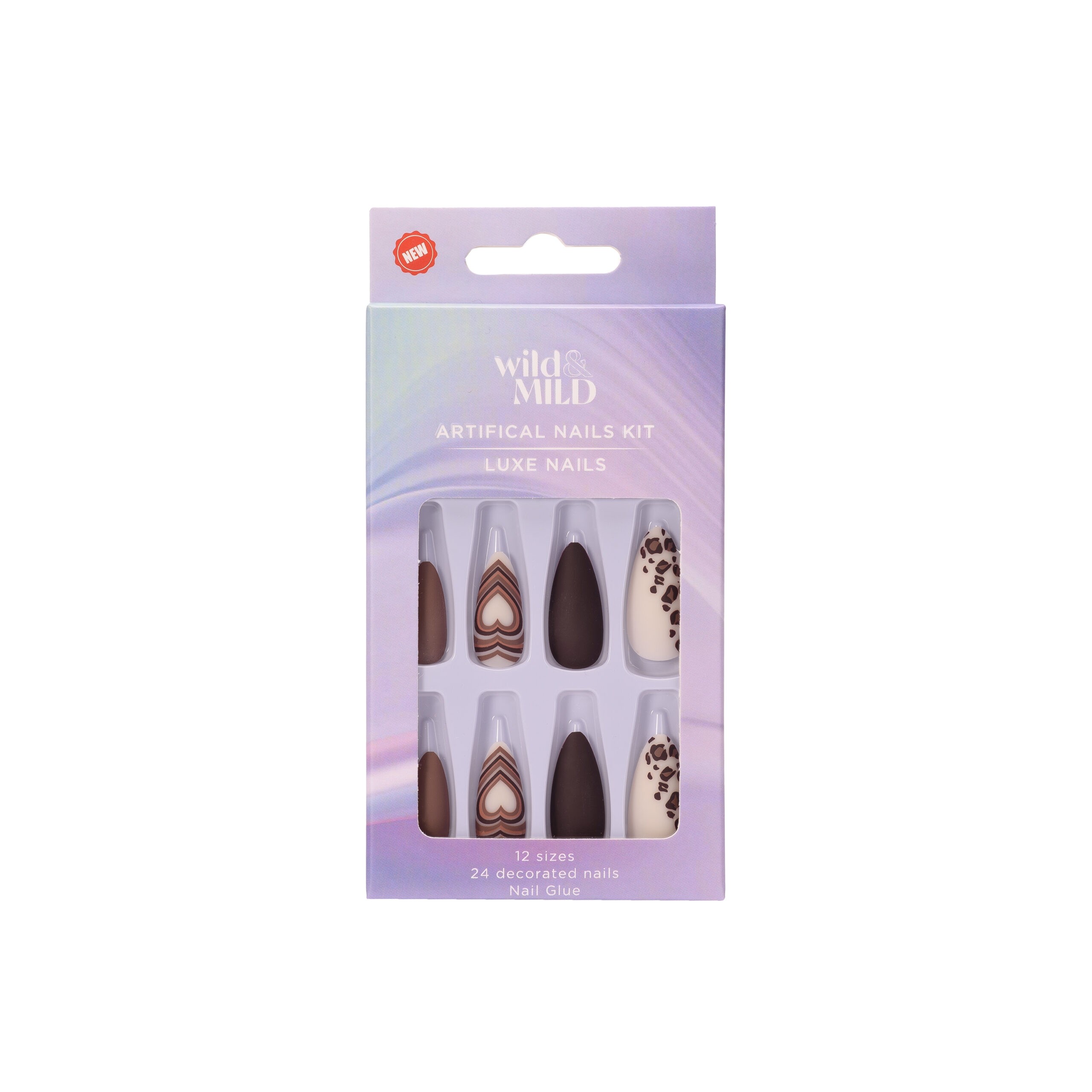 WILD & MILD artifical nails kit - Noisemaker طقم أظافر صناعية من وايلد اند مايلد