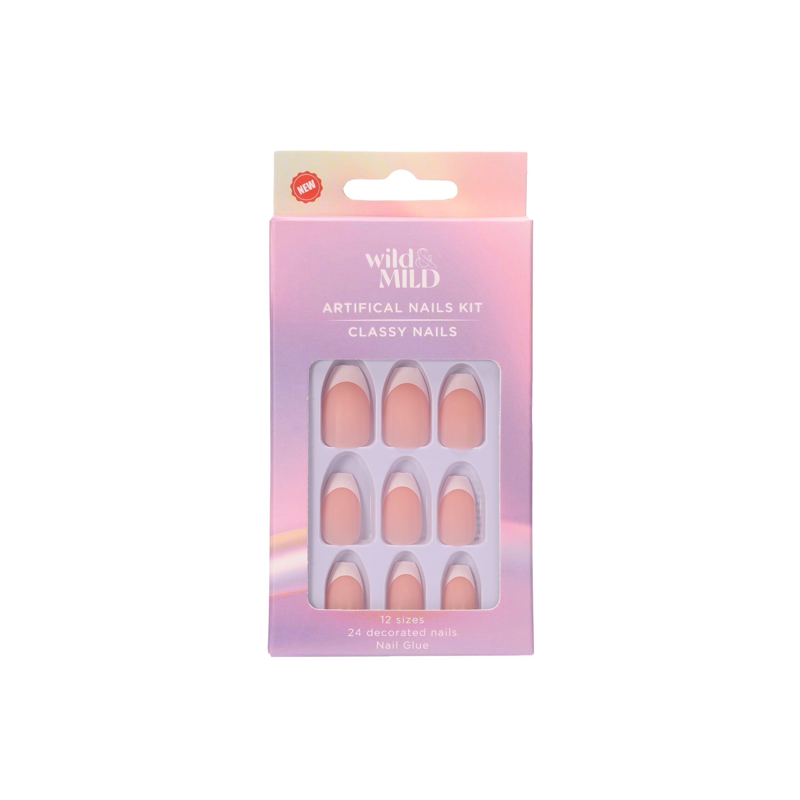 WILD & MILD artifical nails kit - Iconic طقم أظافر صناعية من وايلد اند مايلد