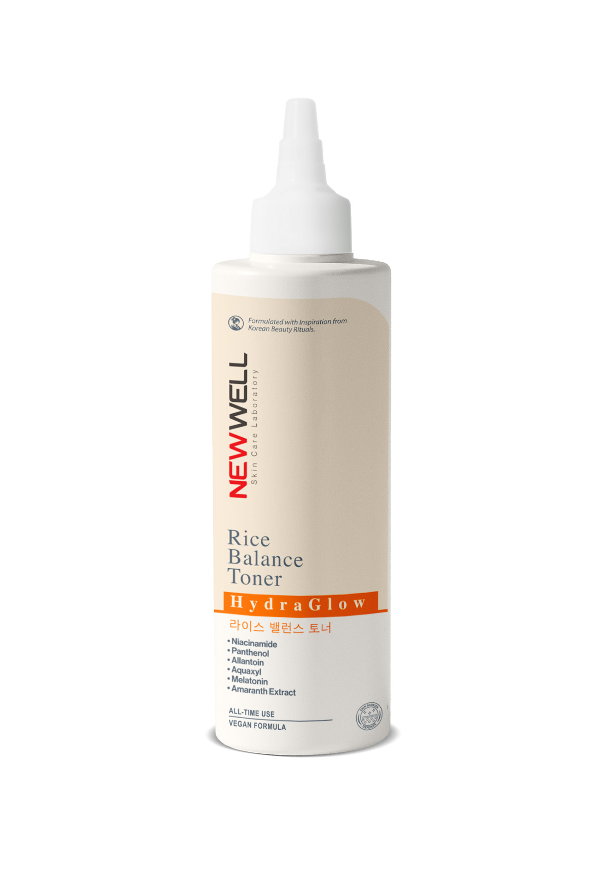 NEW WELL RICE BALANCE TONER HYDRAGLOW نيو ويل تونر للعناية بالبشرة