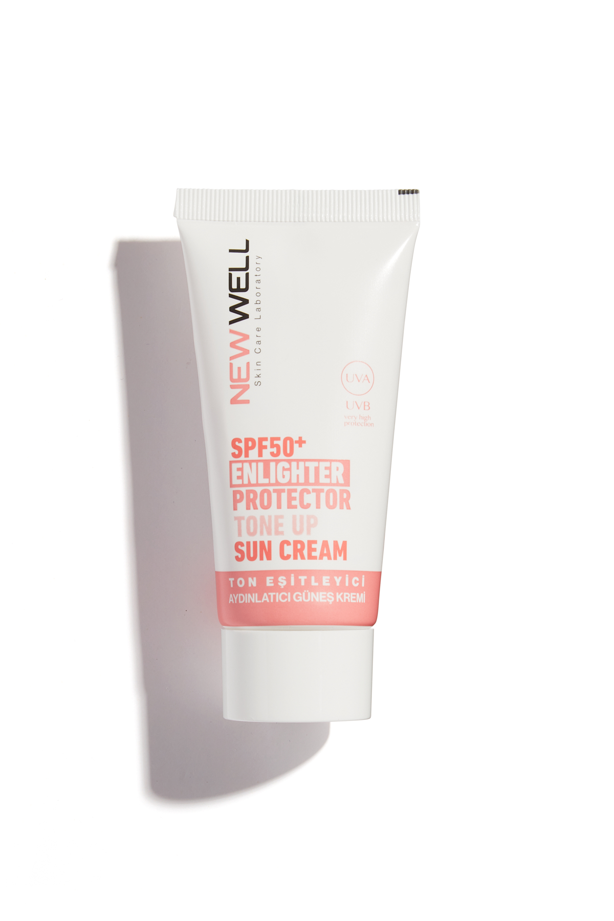 NEW WELL SKIN CARE LABORATIRY SPF50+ ENLIGHTER PROTECTOR TONE UP SUN CREAM نيو ويل واقي شمس للبشرة