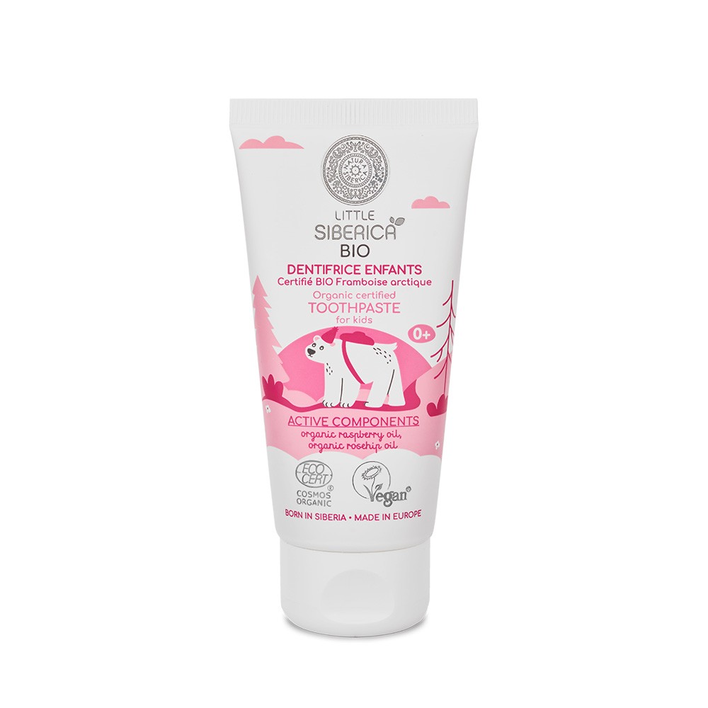 NATURA SIBERICA Toothpaste for kids - Arсtic Raspberry معجون أسنان ناتشورا سيبيريكا للأطفال - توت العليق القطبي